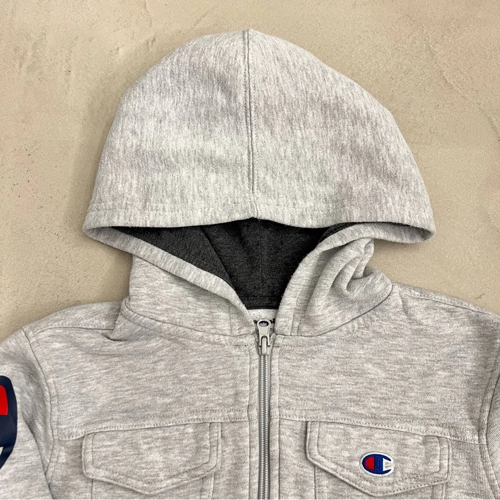 CHAMPION Kids Zip up Hoodie,‎ Grey, Sm